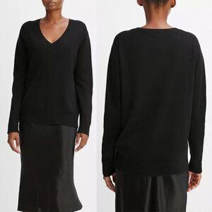 NEW Vince Weekend Cashmere V-Neck Sweater Women's Black Size: Large